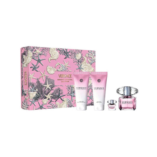 VERSACE - Set Bright Crystal EDT 90ML + Shower Gel + Body Lotion + Miniatura